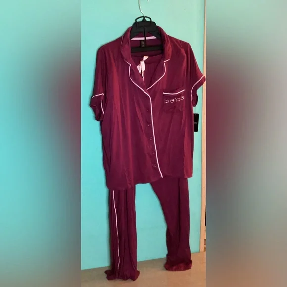 Bebe Short Sleeve Pajama Set Size 2X NWT - Picture 1 of 16